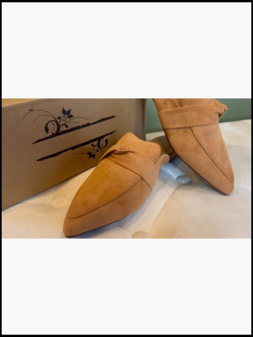 Pointed Toe Mules Slingback Flats Casual Bowknot Slide Loafers Office Walking - Picture 7 of 7